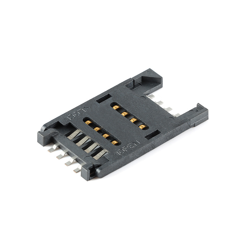 Sim-Klb-02-8P-All Plastic-Flip Patch Mini Mobile Phone Communication Sim Card Holder High Temperature Resistance