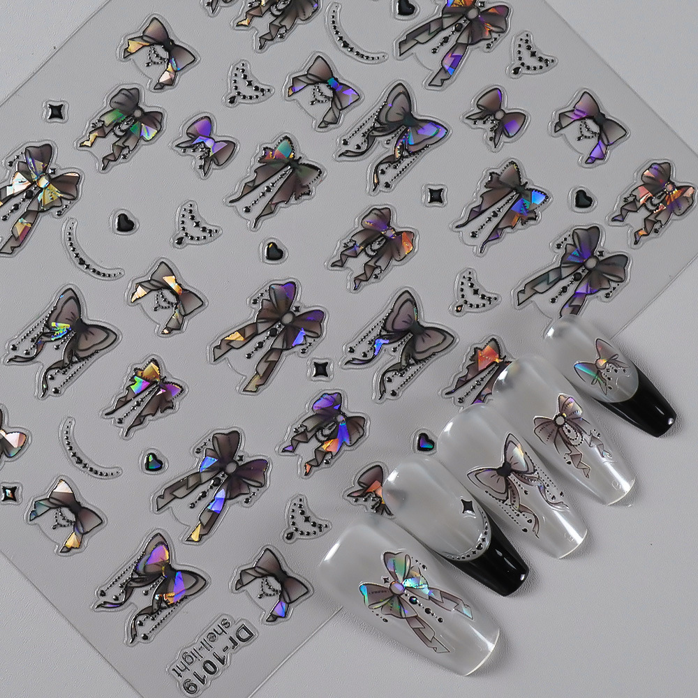 Redanco's New 5D Embossed Ins Popular Shell Light Nail Art Sticker Bow Series Stereo Nail Decal