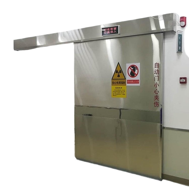 Customized Hospital Lead Door Radiation Protection Dental Radiology Department Light Room Electric Sliding Lead Door Factory Direct Sales Cross-Border