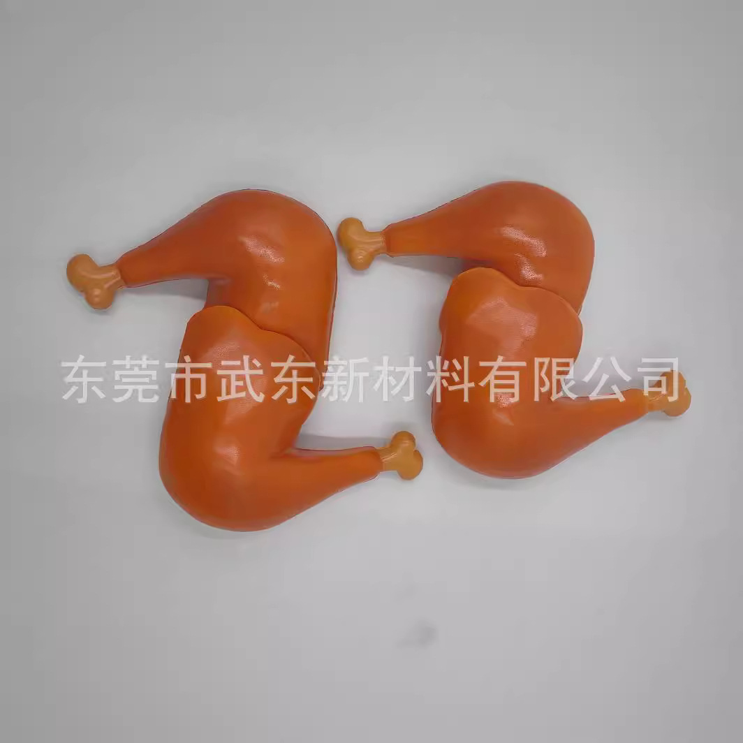 Factory Direct Sales Pu Foam Decompression Simulated Chicken Legs Food Ornaments Pinch Le Qing Yu Nian the Same Style Ready for Sale