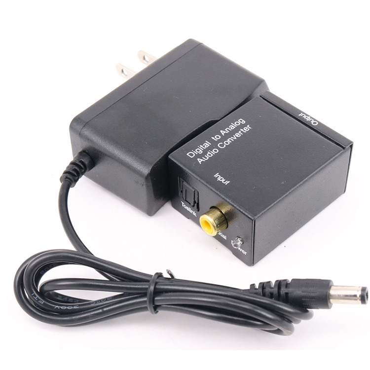 Digital to Analog Audio Converter Digital Coaxial/Optical Fiber to Analog Box