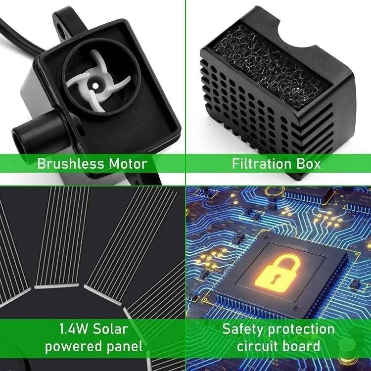 Outdoor Mini Garden Micro Floating Fountain Solar Water Sprayer Flowing Water Outdoor Fountain Solar Fountain