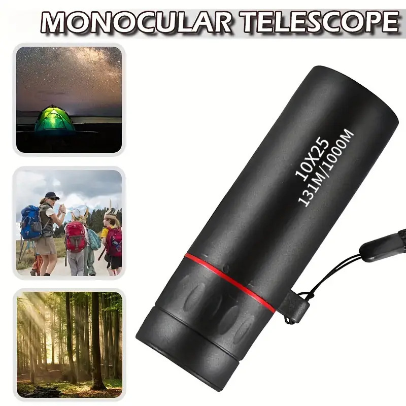Cross-Border 10X25 Monocular Telescope High-Power High-Definition Portable Professional Low-Light Night Vision Outdoor Kidsren's Telescope