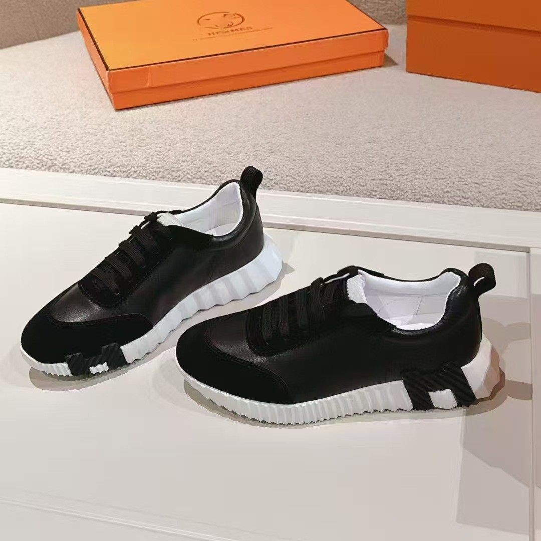 H Brand Men's Genuine Leather Versatile Height-Increasing Sneakers Men's Casual Breathable White Shoes Women's Foreign Trade Black Sneakers Men