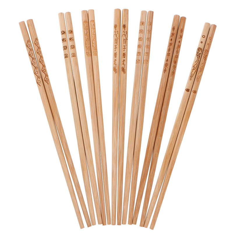 Disposable Commercial Carbonized Bamboo Chopsticks Hot Pot Chopsticks Hotel Public Chopsticks Independent Package Run Jianghu Household Landing Bamboo Chopsticks