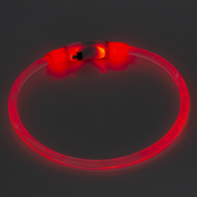 Dog's all-body luminous collar can be cut USB rechargeable luminous collar anti-car accident luminous collar pet supplies