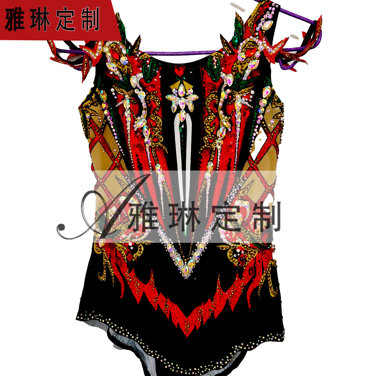 Костюм художественной гимнастики Yalin, соревновательная аэробика, новая юбка, костюм для фигурного катания и синхронного плавания