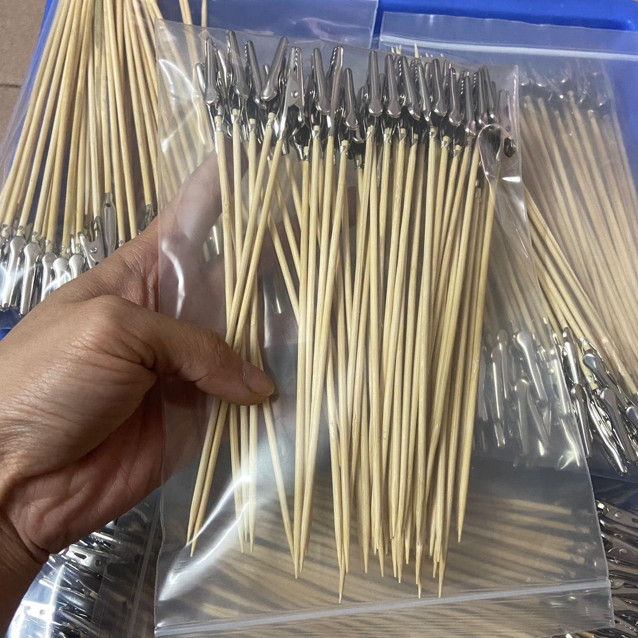 Клипса для окраски бамбукового прута с зажимом аллигатора для моделей Gundam ручной работы