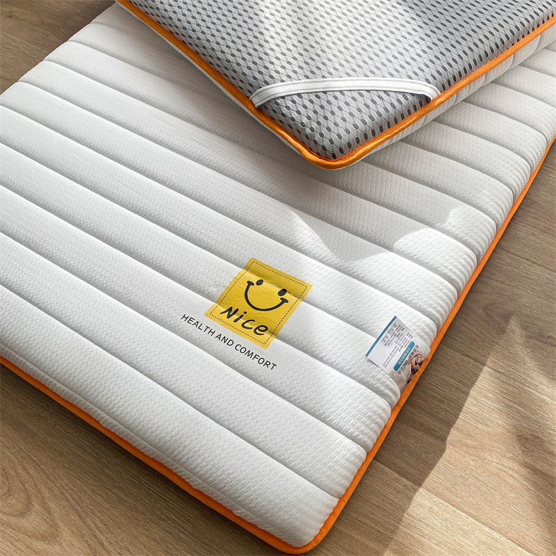 2025 New Bubble Cotton Smiley Simple Straight Line Soy Fiber Single Mattress Student Dormitory Mattress Floor Bed