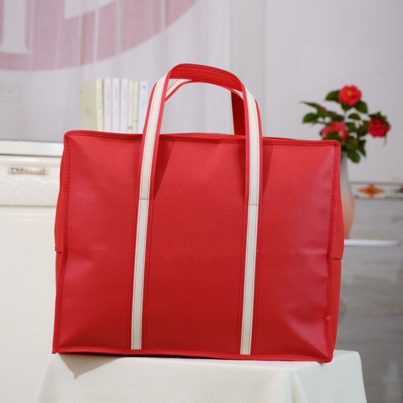 Home Textile Quilt Packaging Bag, Thickened Non-Woven Fabric with Decorative Buckle, Winter Quilt Loop Bag, Storage Bag, Tote Bag, Large Capacity