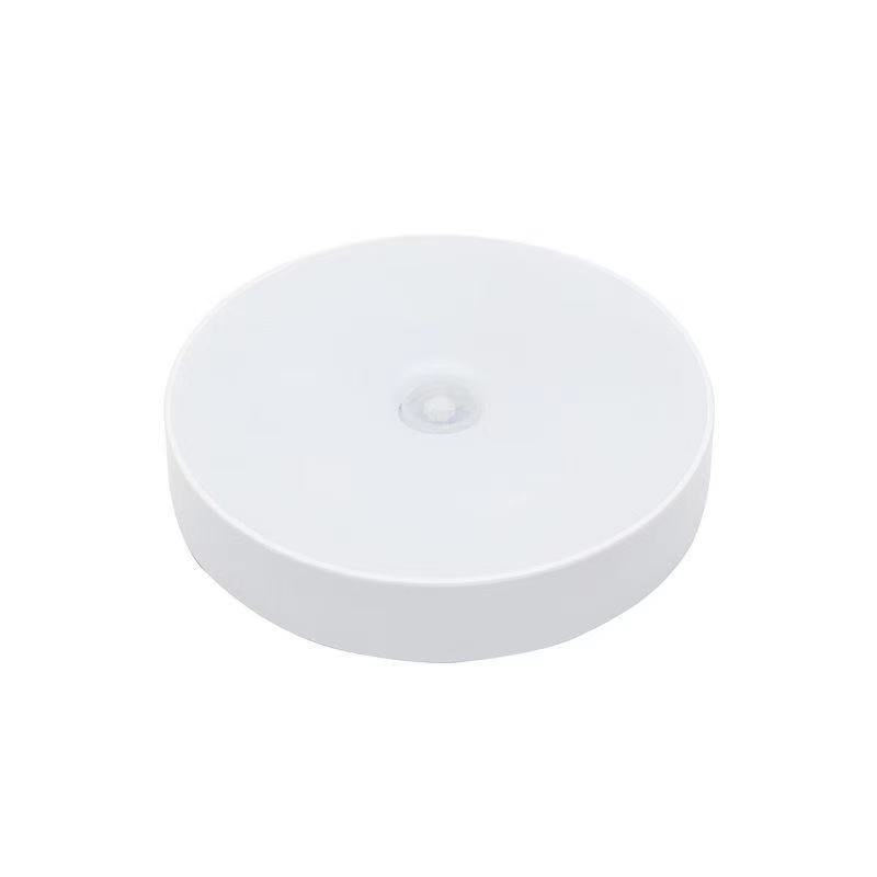 Environmentally Friendly Two-Color Button Smart USB Rechargeable Magnetic Led Night Light Wardrobe Round Cabinet Emergency Light