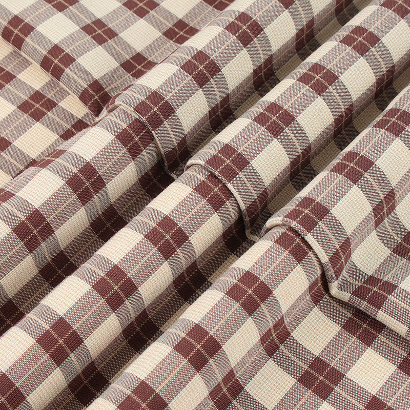 Spot Tr Stretch Plaid 168g Spring and Summer Plaid Fabric Shirt Jk Uniform Suit Skirt Clothing Fabric