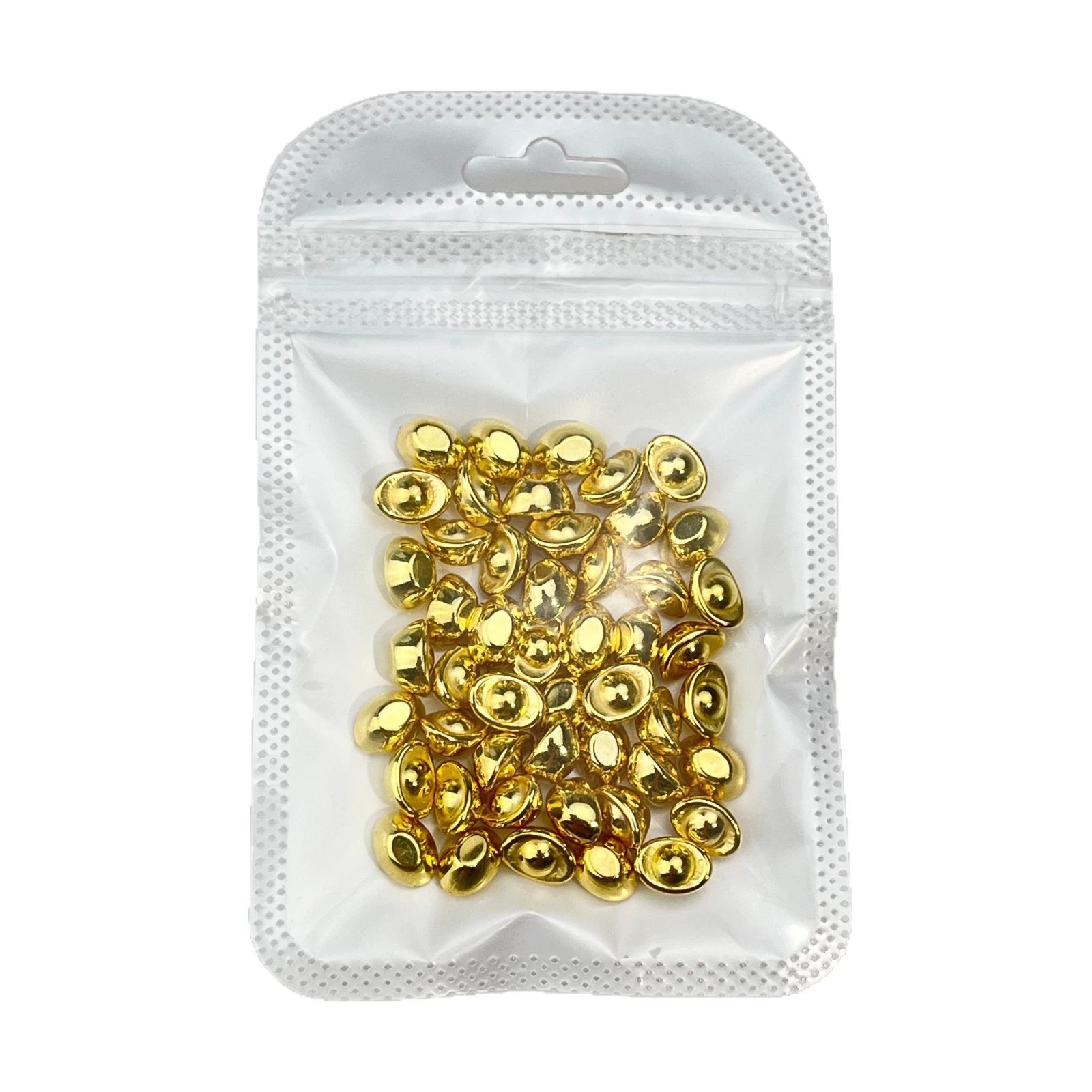 New Year's Gold-Plated Ingot Cartoon Nail Art Jewelry Stereo Artificial Gold Ingot DIY Mobile Phone Case Wearable Nail Decoration