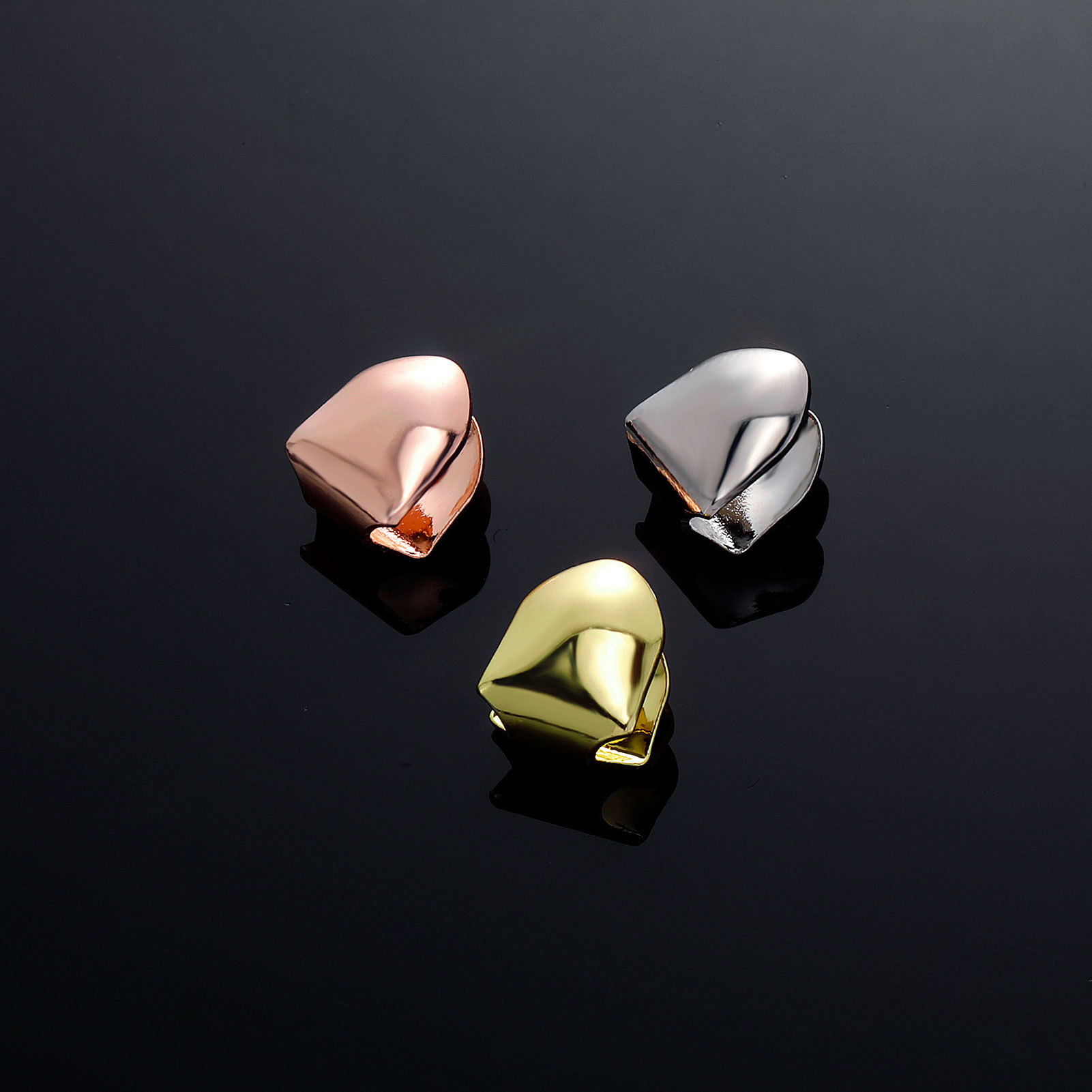 Популярный хип-хоп золотой зубной брекет один зуб настоящий золотой электролитический хип-хоп ювелирный брекет прямая продажа от производителя