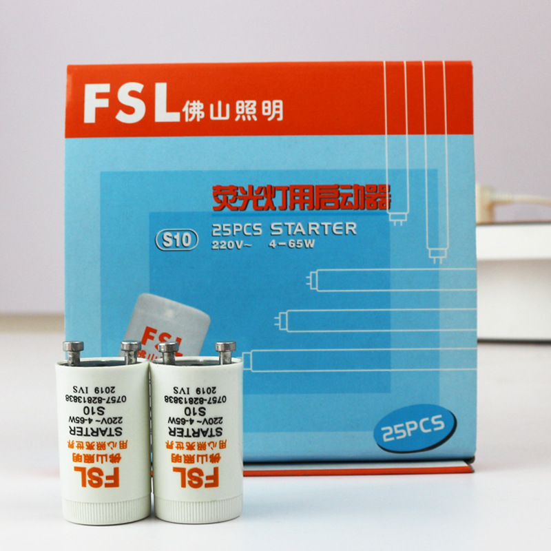 Foshan Lighting fluorescent tube starter 220V driver fluorescent lamp inductance starter 4~65ws10 lamp liner