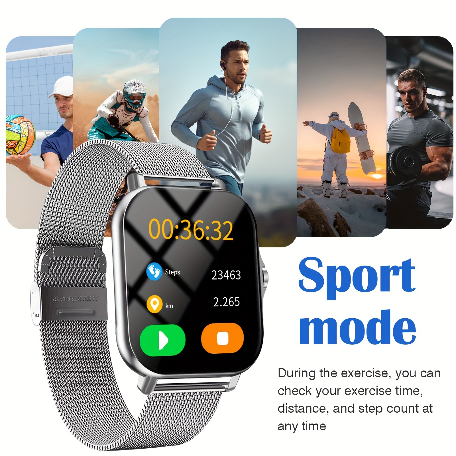 New Sport Smartwatch Full Touch Wires Dialing Smart Watch