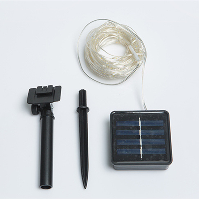 Factory Direct Supply Led Solar Leather Cord Light Outdoor Waterproof Remote Control Holiday Multifunctional Light Decorative Light String Wholesale