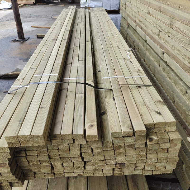 50*50 Anti-Corrosion Wood Strips Outdoor Anti-Corrosion Wood Square Floor Wood Keel Solid Wood Board Pine Anti-Corrosion Material Corrosion-Resistant