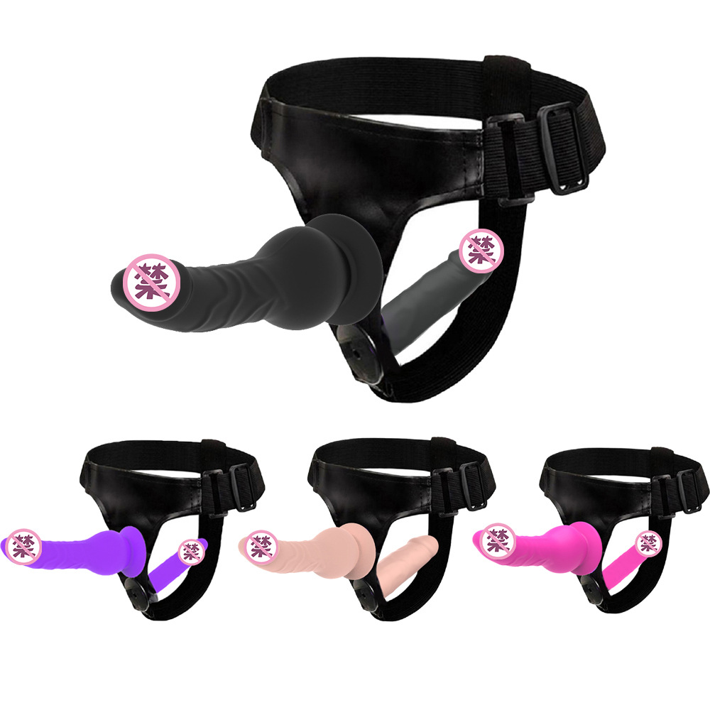 Силиконовые носимые кожаные штаны с двойным головкой Orissi, искусственный фаллоимитатор, сексуальные штаны для лесбиянок, взрослые товары