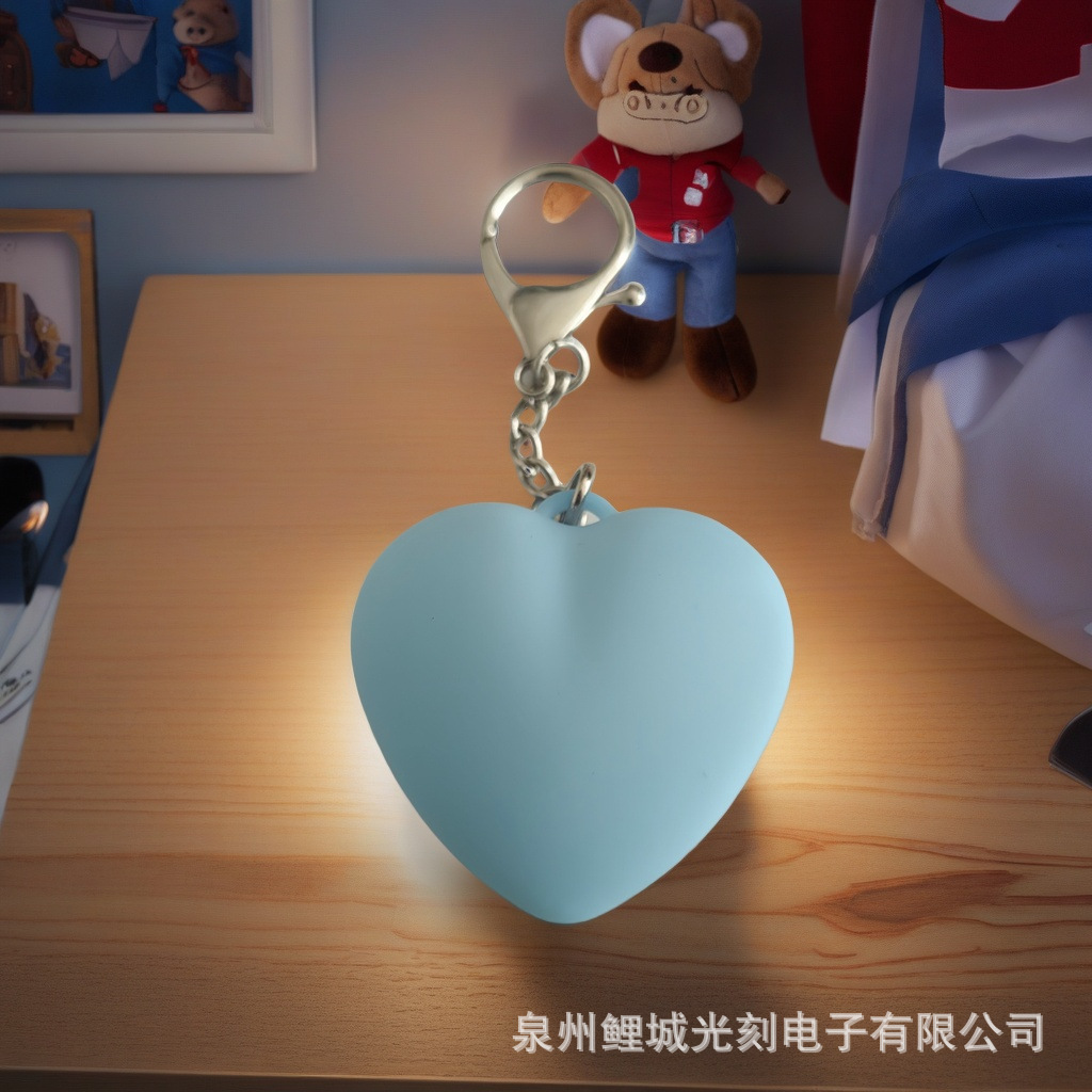 Touch Night Light Bag Keychain Couple Small Gift Performance Atmosphere Light Christmas Tree Hanging Heart-Shaped Touch Light