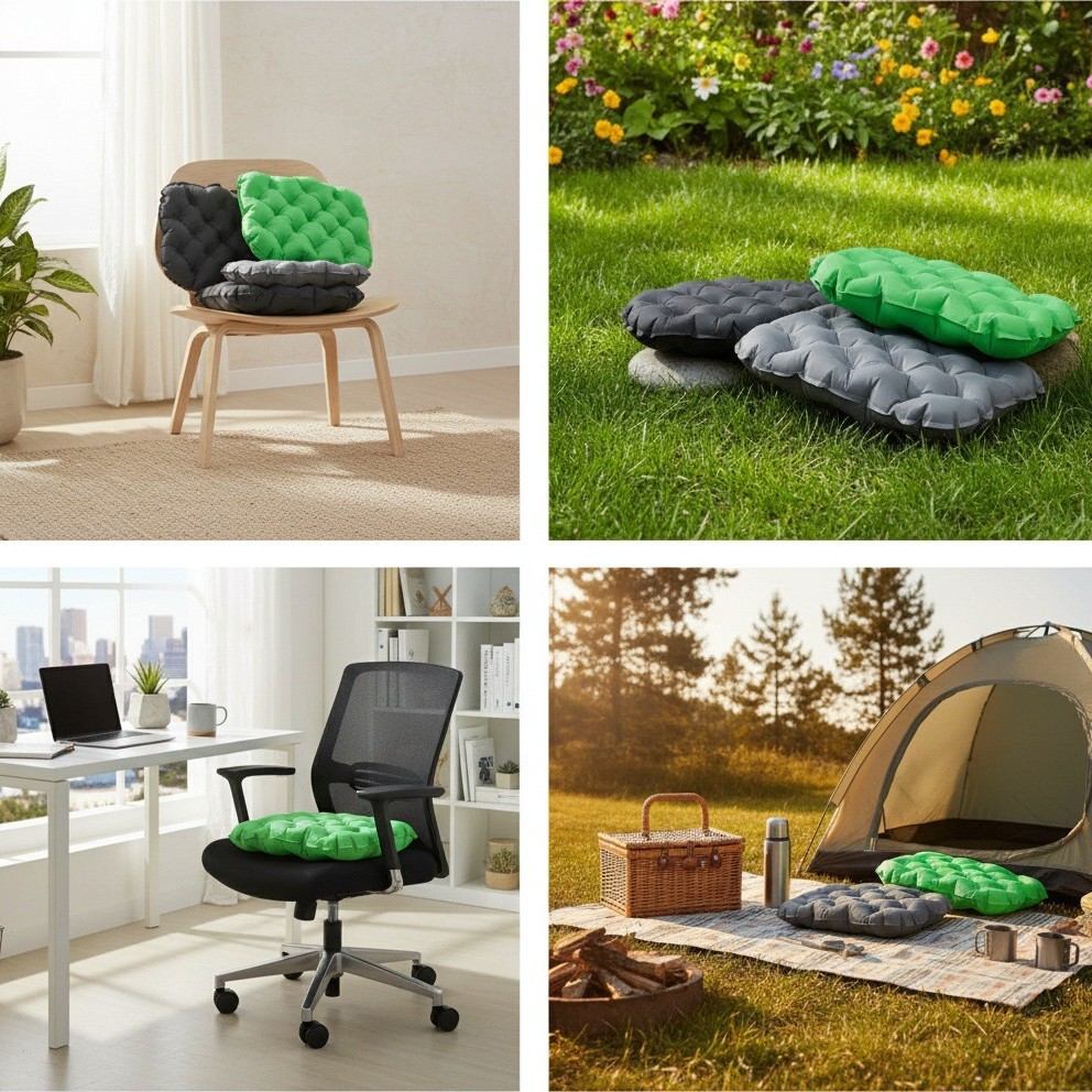 Outdoor Inflatable Cushion, Ultra-Light Inflatable Cushion, Office Chair Cushion, Portable Camping Picnic Moisture-Proof Cushion