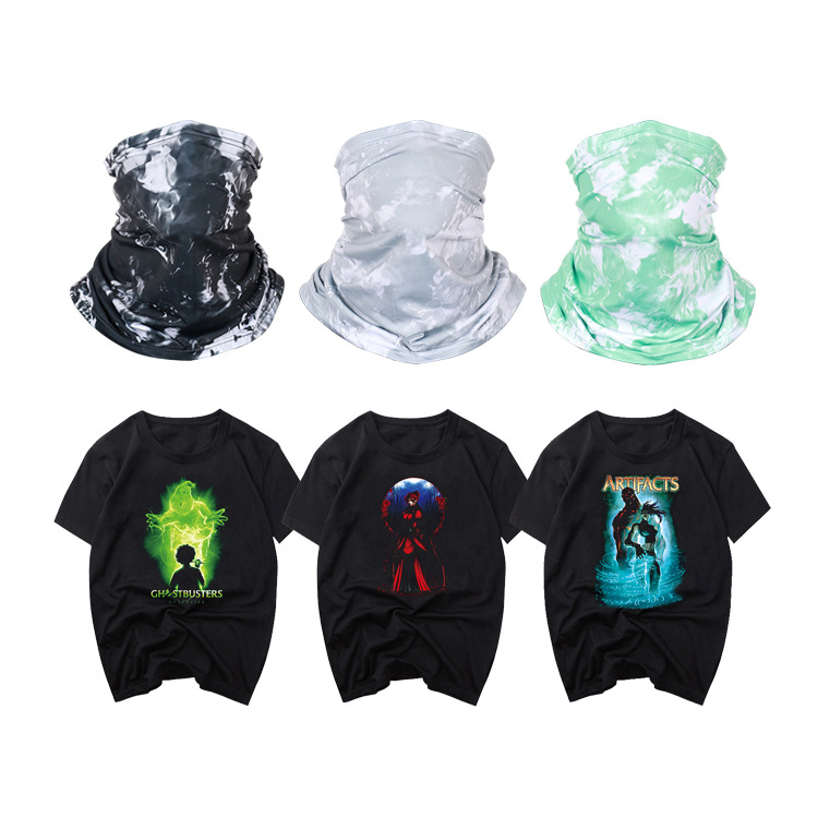 Cycling Sun Protection Headgear Headband Yoga Wear 3D Animal Mask Facekini Men's European and American Style Ice Silk Outdoor