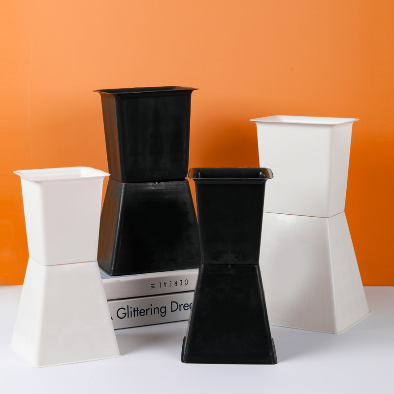 Flower Shop New Flower Wrapping Tool Square Plastic Tube Plastic Liner Base Flower Shop Mini Packaging Material Shell