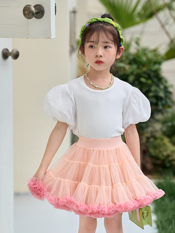 Second Generation Gabon Tutu Skirt Girls Fluffy Skirt Rabbit Skirt Autum Convex Skirt New Princess Skirt
