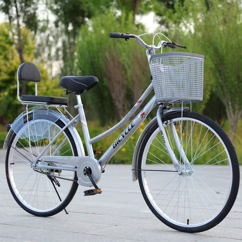 自行车男式女式24寸26寸成人城市通勤轻便普通休闲骑行学生淑女车
