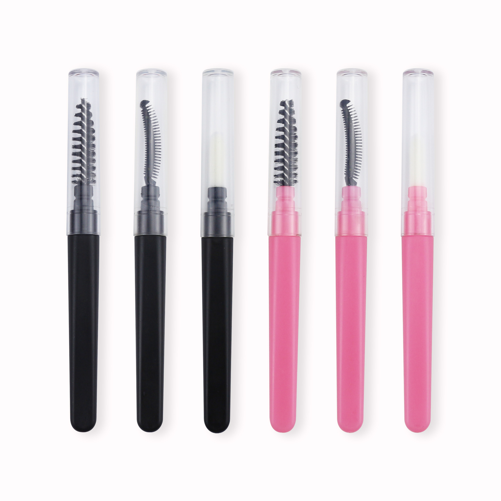 Multifunctional Grafting Eyelash Brush with Transparent Dust-proof Cover Portable Eyelash Combing Eyebrow Spiral Eyelash Roll Brush