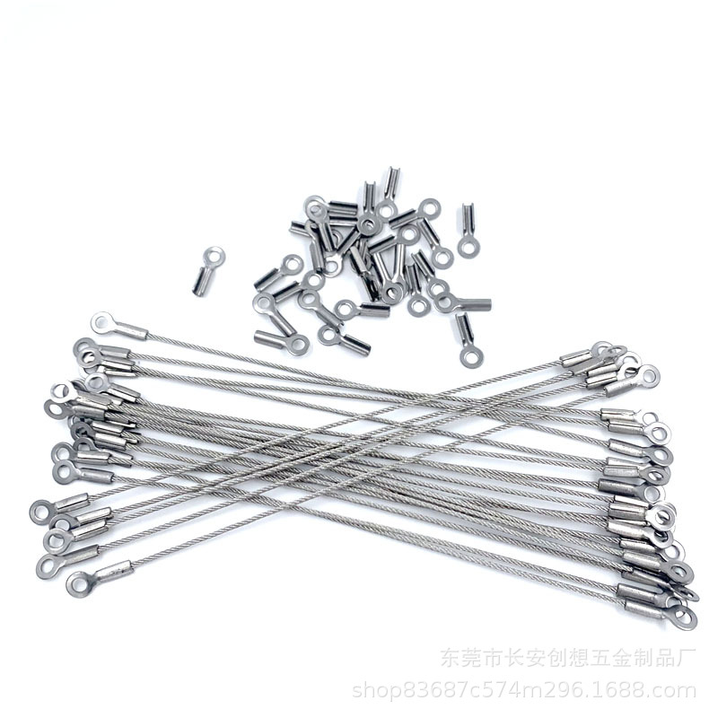 304 Stainless Steel Wire Rope Pressed Stainless Steel Terminal Wire Rope Galvanized Rubber Coated Wire Rope Pressed Terminal Processing