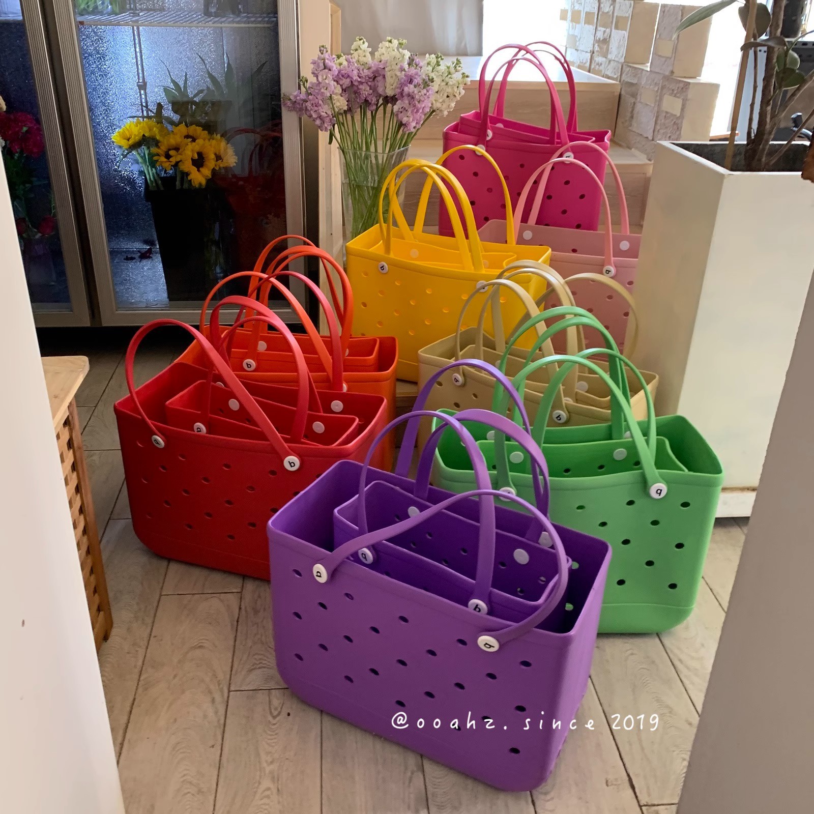 in stock Eva Hole Bag Shoulder Bag Eva Beach Bag Storage Bag Soft Waterproof Wear-resistant Swimming Beach Bag