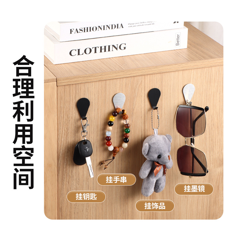 Hook Strong Adhesive No Punch Kitchen Bathroom Door Post Wall Wall Seamless Adhesive Hook Bearing Stainless Steel Hook