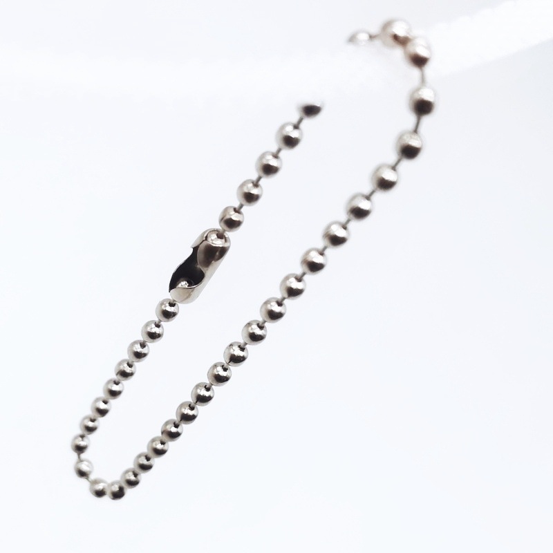 Factory wholesale metal ball bead chain tag chain ball bead chain DIY nameplate jewelry toy key chain hanging chain