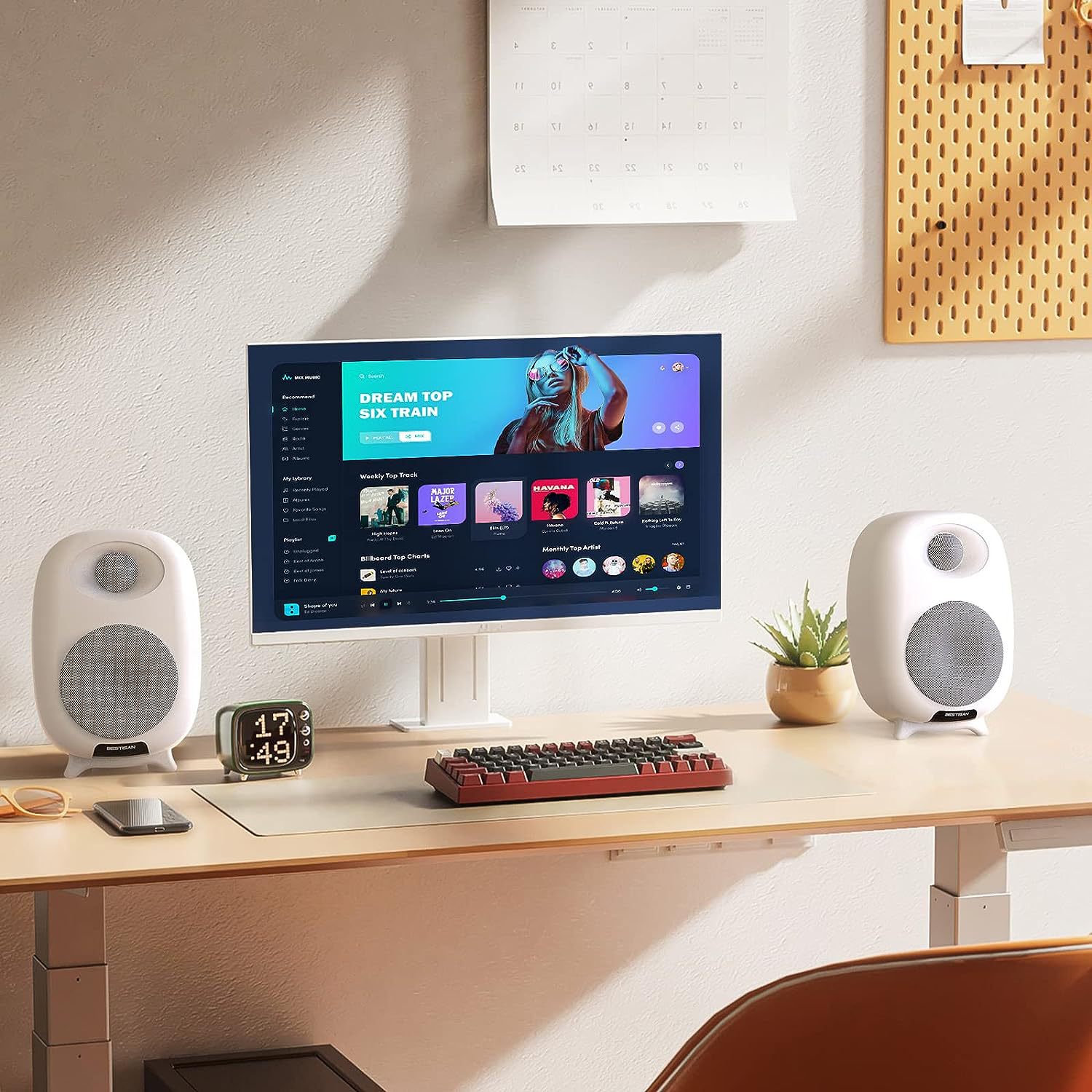 High-Fidelity 3inch Active Speaker Two-Way Bookshelf Speaker Fever Audio Stereo Home Classy Audio