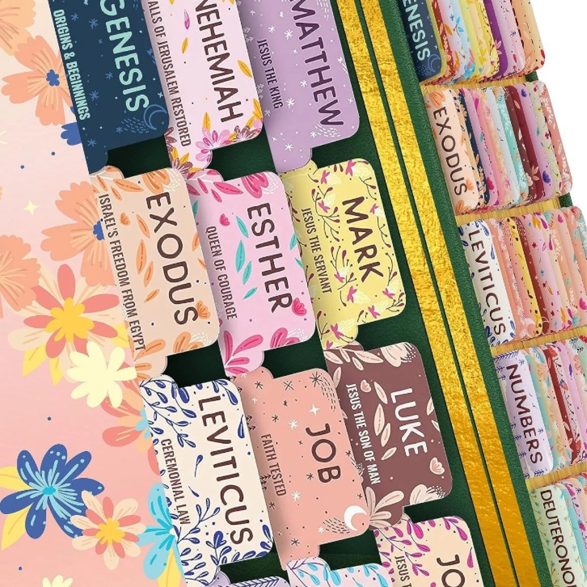 Новые Цветочные Библейские Метки 66 Наклейки Цветочные Библейские Метки - Наклей и Приклей