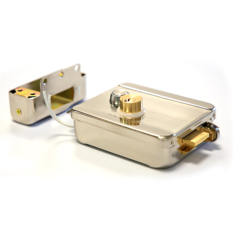 1073 Pulley Electroplated Brushed Single-Head Double-Head Electronically Controlled Lock 12V Mechanical Motor Silent Anti-Theft Hook Spiritual Lock