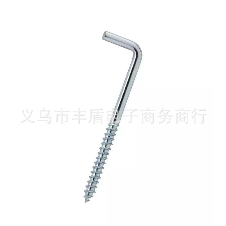 in stock Galvanized Hook Self-tapping Screw Straight Angle Hook 7 Word Screw 7 Word Hook Photo Frame Hook Screw L-shaped Screw
