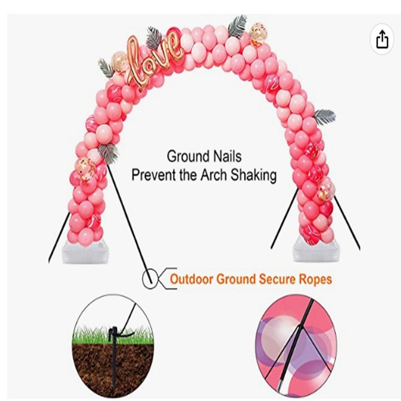 Cross-Border Indoor and Outdoor Balloon Arch Bracket Wedding Wedding Birthday Party Layout Fiber Rod Water Bag Base Arch