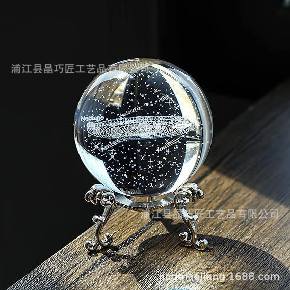 Cross-Border Exclusive Supply of 3D Internally Carved Crystal Ball Ornaments, Exquisite Gifts, Export Factory Home Decoration