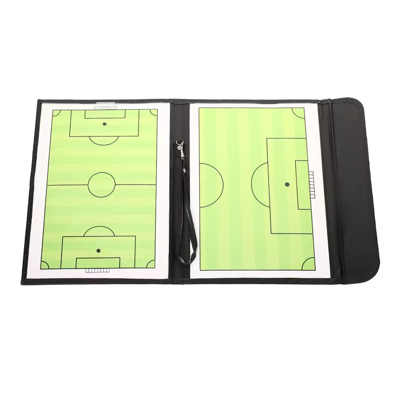 Football Tactical Board Foldable Magnetic Combat Board Football Tactical Sand Table Coach Teaching Board with Chess Piece Pen