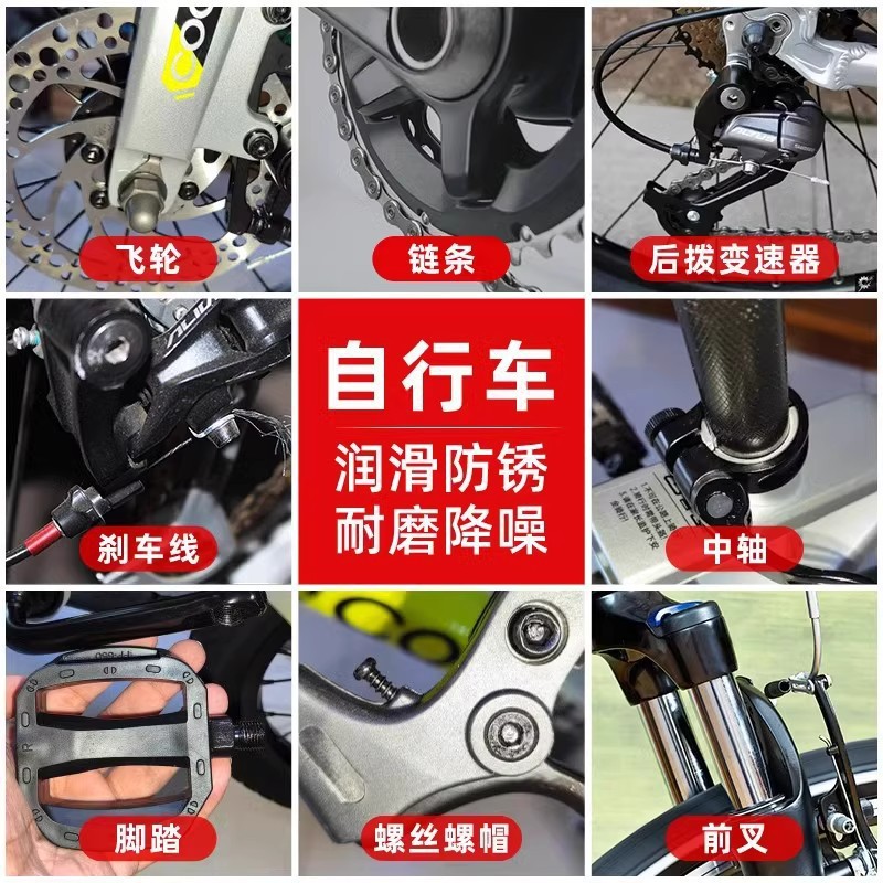 Bicycle Chain Lubricant, Anti-Rust Lubricant, Cleaning, Rust Removal and Maintenance, Special Lubricant for Bicycles, Gear Oil