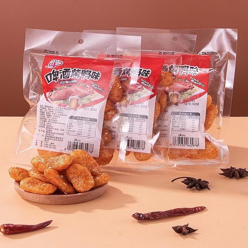 Jinxiwang соевые продукты, острые полоски с вкусом пивной утки, ностальгическая закуска 28г