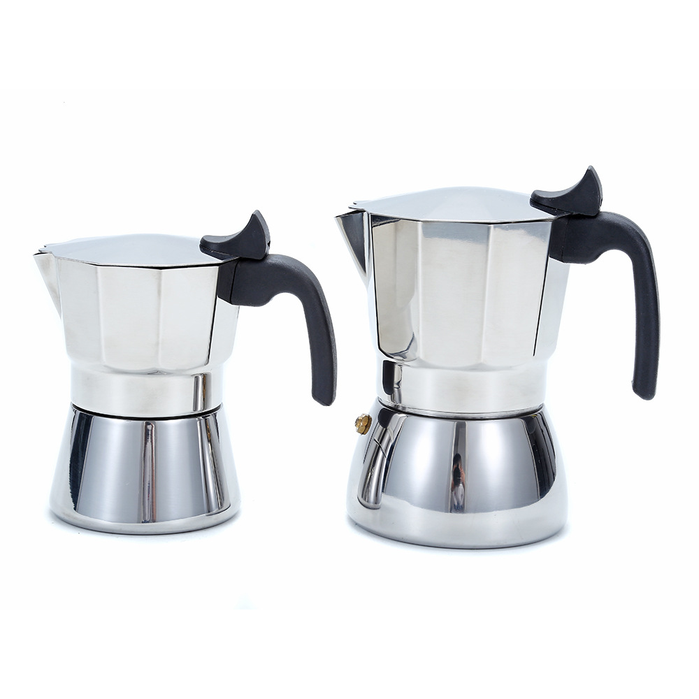 New Classic Octagon Stainless Steel Moka Pot Italian Style Home Espresso Coffee Brew Utensil Hand Coffee Brew