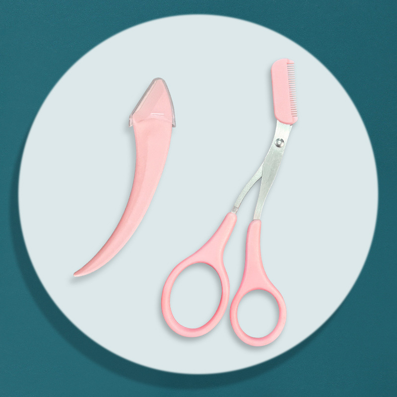 Eyebrow Scissors, Eyebrow Trimming Scissors with Eyebrow Comb, Small Comb, Makeup Scissors, Eyebrow Trimming Knife, Eyebrow Card, Eyebrow Brush, Small Eyebrow Scissors, Manufacturer Wholesale