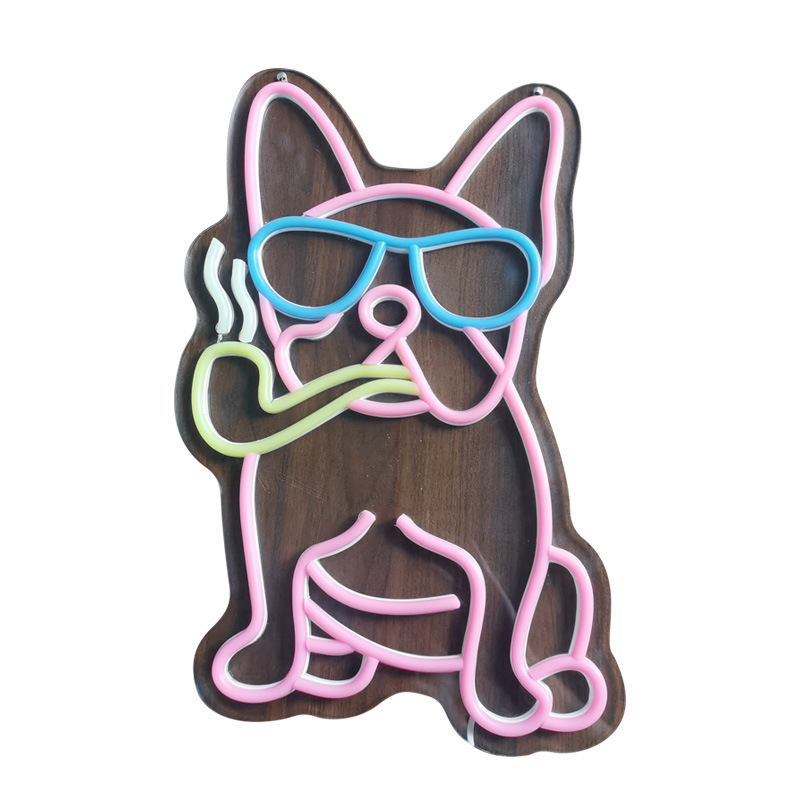 Internet-Famous Dog-Themed Led Ambient Light, Shop Decoration Wall Hanging Light, Creative Bedroom Night Light, Cross-Border