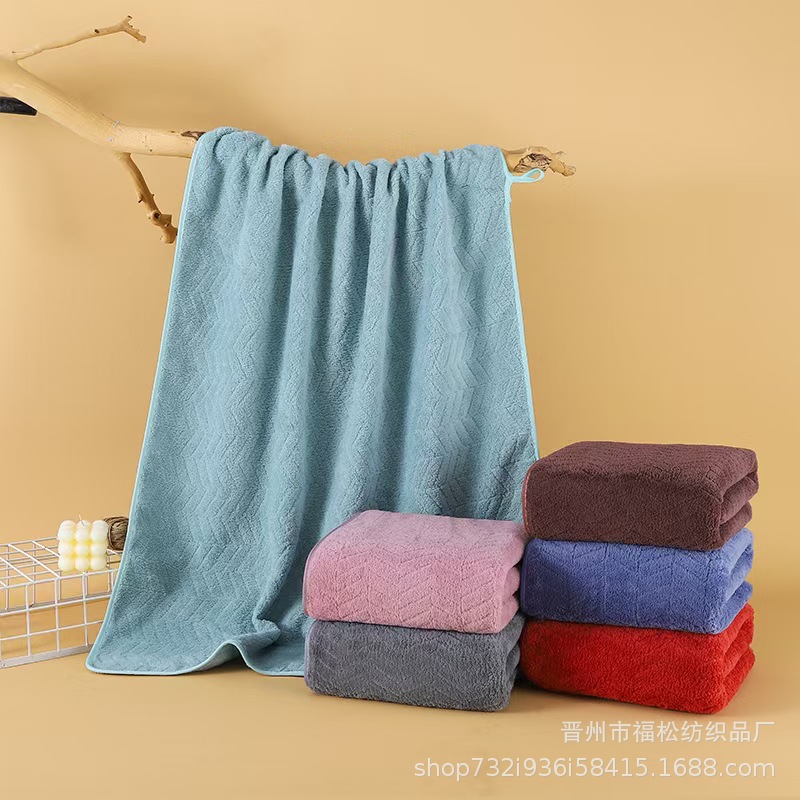 Перекрестное полотенце с пшеничными полосками, банное полотенце для взрослых, утолщенное, двустороннее, впитывающее, оптовое коралловое флис, банное полотенце