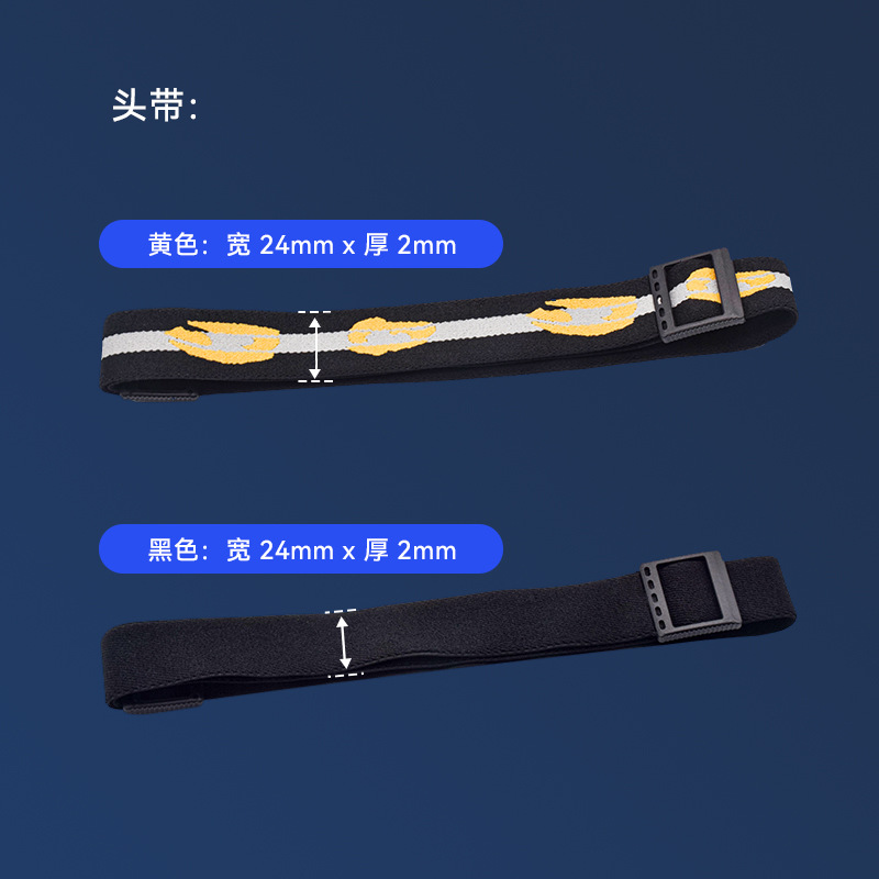 New Elastic Band Head-Mounted Thickeneded Pc Material Black Elastic Band Finished Product Wholesale