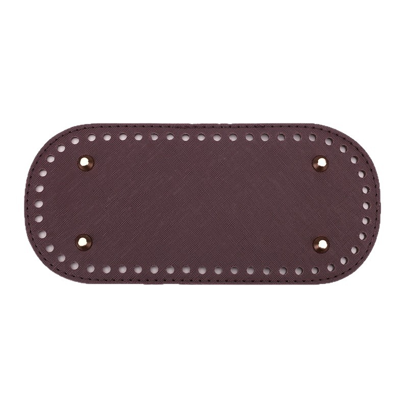 Bag Accessories DIY Hand-Woven Bag Bottom Pu Cross Pattern 22*10cm Oval Bag Bottom Ready for Sale