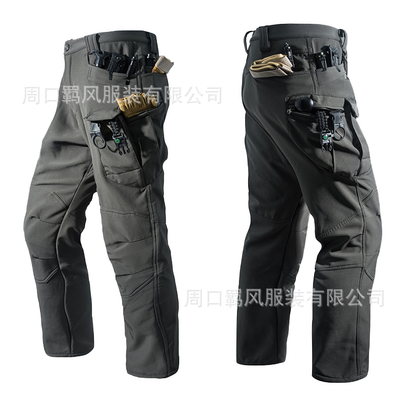 Фабричные IX7 бархатные брюки мягкой оболочки для активного отдыха водонепроницаемые ветрозащитные тёплые флисовые брюки